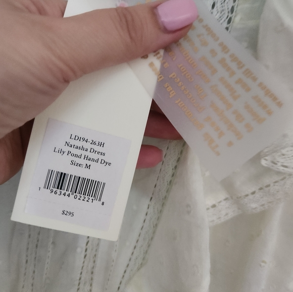 LOVESHACKFANCY | Natasha dress in Lily Pond Hand dye sz M - Picture 7 of 8